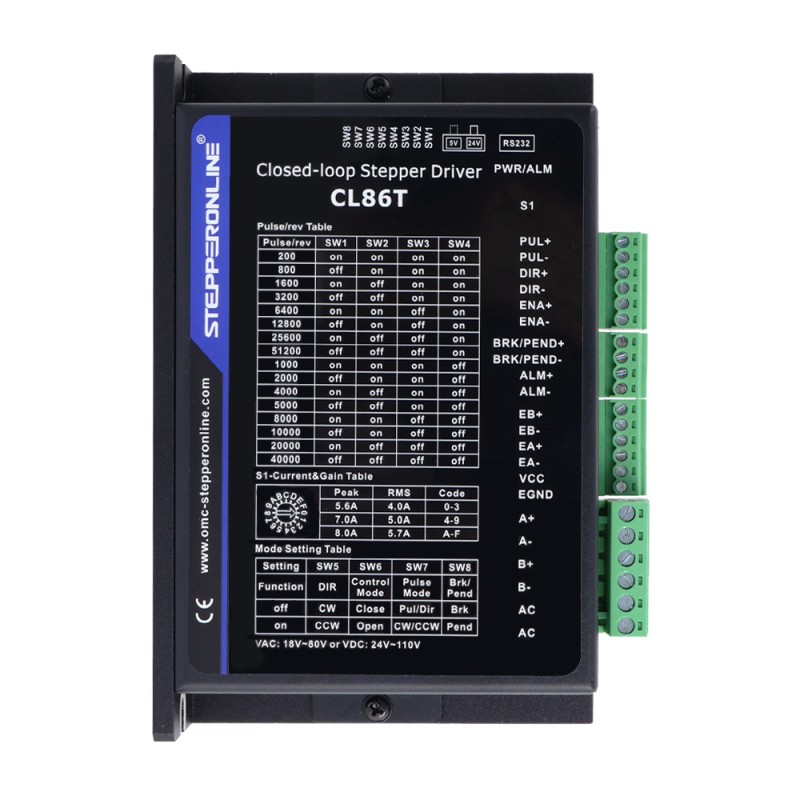 TS Series 3 Axis 4,30Nm(608,93oz.in) Nema 34 Kit paso a paso de circuito cerrado con fuente de alimentación - 3-CLTS48-V41 | StepperOnline