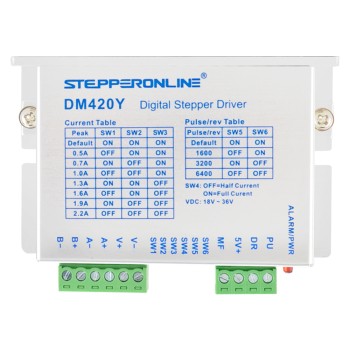 Driver paso a paso digital de la serie Y 0.3-2.2A DC18V-36V para motor paso a paso Nema 11, 14, 17 