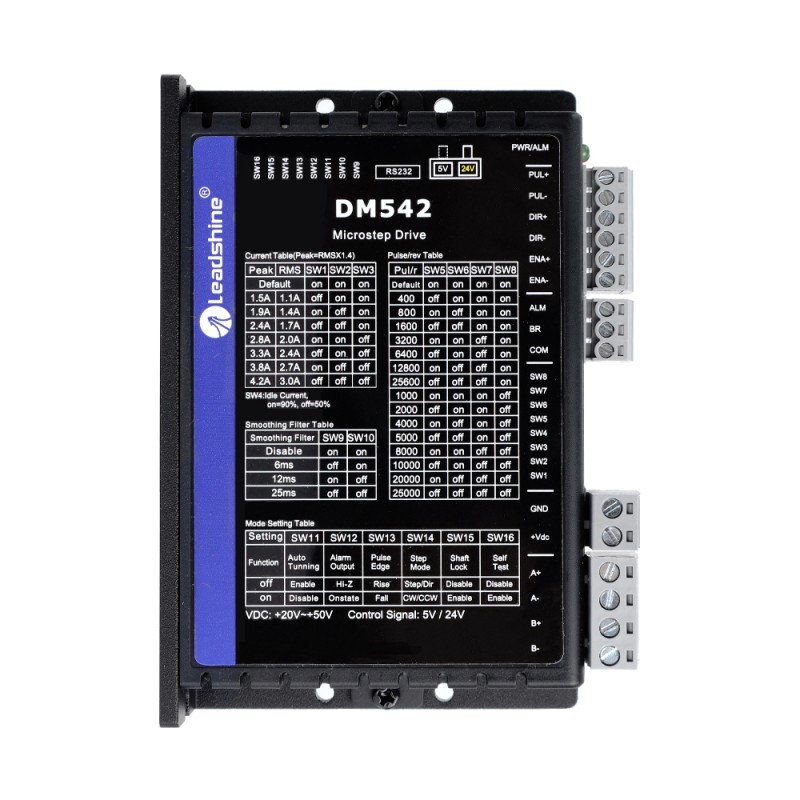 Drivers para motores digital Leadshine 0.5-4.2A 20-50VDC para motor Nema 17, 23, 24