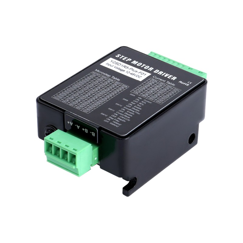 Controlador de motor paso a paso de pulso CC 0.4-3.0A 12-48VDC Función de alarma y control de E/S para motor paso a paso Nema 11, 14, 17, 23