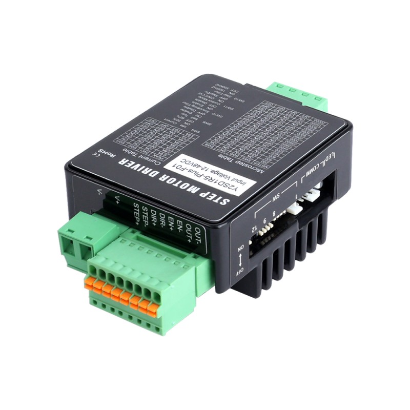 Controlador de motor paso a paso de pulso CC 0.4-3.0A 12-48VDC Función de alarma y control de E/S para motor paso a paso Nema 11, 14, 17, 23