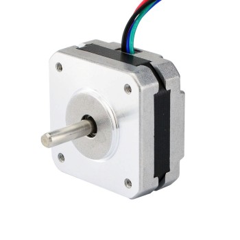 Motor paso A paso bipolar Nema 17 1.8deg 16Ncm(22.66oz.in) 1A Motor extrusor 42x42x21.5mm 4 cables