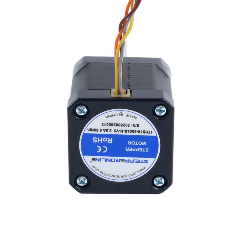 Motor Paso a Paso Nema 17 Alta Temperatura 55Ncm(77,93oz.in) 80mm Eje tipo D Φ5mm Clase de Aislamiento H 180C - 17HS19-2504S-H-V5 | StepperOnline