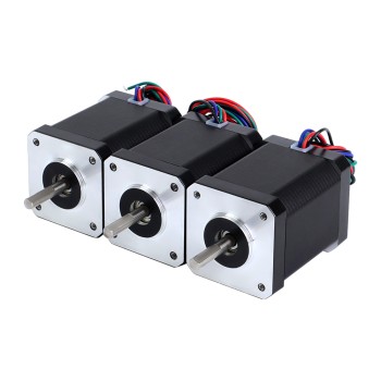 3uds Motor paso A paso Nema 17 de la serie E 1.8deg 60Ncm(84.97oz.in) 2.1A 42x42x60mm 4 cables