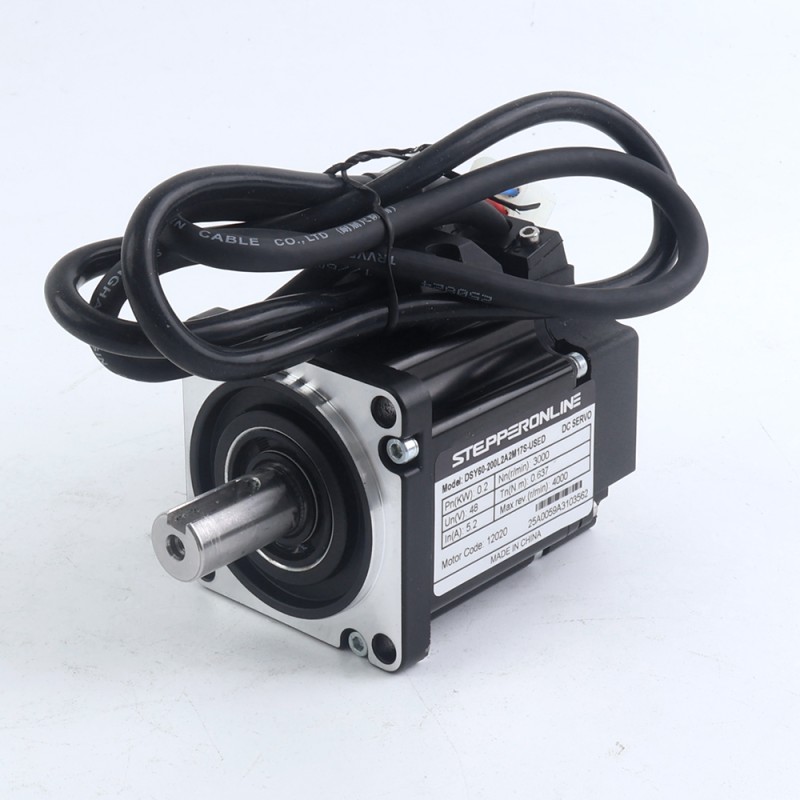 Servomotor deDC RS485 de 200W, serie DSY, 24-70VDC, 0,637Nm, 3000rpm, codificador incremental de 17 bits, IP65 - DSY-RS200L2A2-M17S | StepperOnline